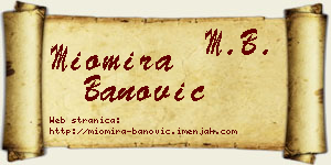 Miomira Banović vizit kartica